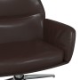 Sillón de relax con reposapiés cuero sintético brillante marrón de vidaXL, Sillones - Ref: Foro24-3097441, Precio: 135,77 €, ...