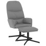 Sillón de relax con reposapiés de cuero sintético gris de vidaXL, Sillones - Ref: Foro24-3097411, Precio: 122,99 €, Descuento: %