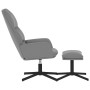 Sillón de relax con reposapiés de cuero sintético gris de vidaXL, Sillones - Ref: Foro24-3097411, Precio: 122,99 €, Descuento: %