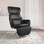 Relaxation armchair with footrest glossy black artificial leather by vidaXL, Armchairs - Ref: Foro24-3097442, Price: 110,99 €...