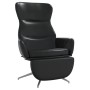 Relaxation armchair with footrest glossy black artificial leather by vidaXL, Armchairs - Ref: Foro24-3097442, Price: 110,99 €...