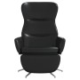 Relaxation armchair with footrest glossy black artificial leather by vidaXL, Armchairs - Ref: Foro24-3097442, Price: 110,99 €...