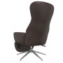 Relaxsessel und Fußstütze aus glänzendem braunem Kunstleder von vidaXL, Sessel - Ref: Foro24-3097443, Preis: 109,00 €, Rabatt: %