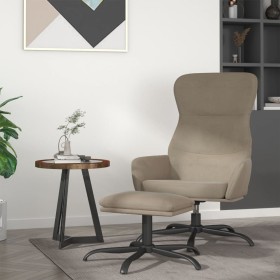 Sillón de relax con reposapiés tela de microfibra gris claro de vidaXL, Sillones - Ref: Foro24-3097474, Precio: 120,99 €, Des...