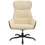 Sillón de relax con reposapiés de tela color crema de vidaXL, Sillones - Ref: Foro24-3097460, Precio: 121,99 €, Descuento: %