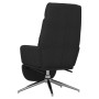 Sillón de relax con reposapiés de tela negro de vidaXL, Sillones - Ref: Foro24-3097530, Precio: 139,03 €, Descuento: %