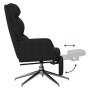 Sillón de relax con reposapiés de tela negro de vidaXL, Sillones - Ref: Foro24-3097530, Precio: 139,03 €, Descuento: %