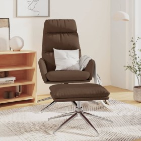 Relaxation armchair with brown fabric footrest by vidaXL, Armchairs - Ref: Foro24-3097516, Price: 137,54 €, Discount: %