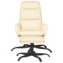 Relaxation armchair with footrest in cream synthetic leather by vidaXL, Armchairs - Ref: Foro24-3097536, Price: 133,93 €, Dis...