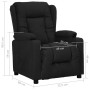 Sillón reclinable de tela negro de vidaXL, Sillones - Ref: Foro24-339050, Precio: 252,99 €, Descuento: %