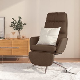 Relaxation armchair with brown fabric footrest by vidaXL, Armchairs - Ref: Foro24-3097527, Price: 116,17 €, Discount: %