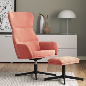 Entspannungssessel mit Fußstütze aus rosa Samt von vidaXL, Sessel - Ref: Foro24-3097488, Preis: 129,99 €, Rabatt: %