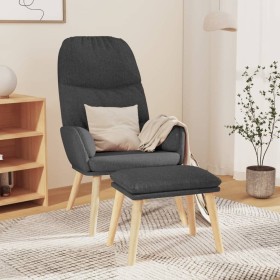 Relaxation armchair with dark gray fabric stool by vidaXL, Armchairs - Ref: Foro24-3097343, Price: 149,81 €, Discount: %