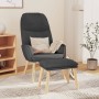 Sillón de relax con taburete tela gris oscuro de vidaXL, Sillones - Ref: Foro24-3097343, Precio: 149,81 €, Descuento: %