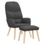 Sillón de relax con taburete tela gris oscuro de vidaXL, Sillones - Ref: Foro24-3097343, Precio: 149,81 €, Descuento: %