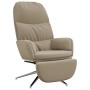 Sillón de relax y reposapiés piel de ante sintético gris claro de vidaXL, Sillones - Ref: Foro24-3097383, Precio: 114,99 €, D...