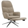 Sillón de relax y reposapiés piel de ante sintético gris claro de vidaXL, Sillones - Ref: Foro24-3097383, Precio: 114,99 €, D...