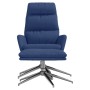 Relaxation armchair with blue fabric footrest by vidaXL, Armchairs - Ref: Foro24-3097517, Price: 156,80 €, Discount: %