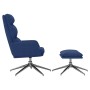 Relaxation armchair with blue fabric footrest by vidaXL, Armchairs - Ref: Foro24-3097517, Price: 156,80 €, Discount: %