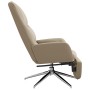 Sillón de relax y reposapiés piel de ante sintético gris claro de vidaXL, Sillones - Ref: Foro24-3097383, Precio: 114,99 €, D...