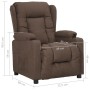 Taupe Gray Fabric Recliner by vidaXL, Armchairs - Ref: Foro24-339056, Price: 244,73 €, Discount: %