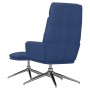 Relaxation armchair with blue fabric footrest by vidaXL, Armchairs - Ref: Foro24-3097517, Price: 156,80 €, Discount: %