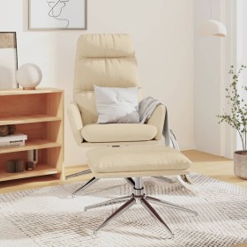 Relaxation armchair with footrest in cream fabric by vidaXL, Armchairs - Ref: Foro24-3097515, Price: 152,99 €, Discount: %