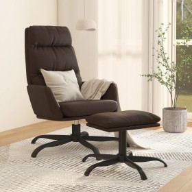 Sillón de relax con reposapiés de cuero sintético marrón de vidaXL, Sillones - Ref: Foro24-3097537, Precio: 127,99 €, Descuen...