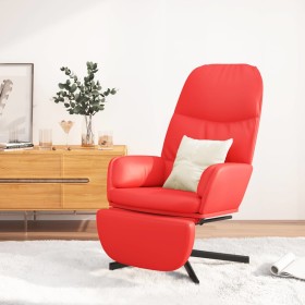 Relaxation armchair with red synthetic leather footrest by vidaXL, Armchairs - Ref: Foro24-3097420, Price: 109,99 €, Discount: %