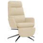 Sillón de relax con reposapiés de tela color crema de vidaXL, Sillones - Ref: Foro24-3097526, Precio: 125,04 €, Descuento: %