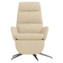 Sillón de relax con reposapiés de tela color crema de vidaXL, Sillones - Ref: Foro24-3097526, Precio: 125,04 €, Descuento: %