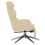 Sillón de relax con reposapiés de tela color crema de vidaXL, Sillones - Ref: Foro24-3097526, Precio: 125,04 €, Descuento: %