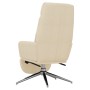 Sillón de relax con reposapiés de tela color crema de vidaXL, Sillones - Ref: Foro24-3097526, Precio: 125,04 €, Descuento: %