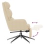 Sillón de relax con reposapiés de tela color crema de vidaXL, Sillones - Ref: Foro24-3097526, Precio: 125,04 €, Descuento: %