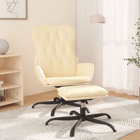 Relaxsessel mit Fußstütze aus cremefarbenem Kunstleder von vidaXL, Sessel - Ref: Foro24-3097679, Preis: 125,13 €, Rabatt: %