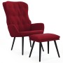 Relaxation armchair with red velvet stool by vidaXL, Armchairs - Ref: Foro24-3097672, Price: 157,99 €, Discount: %