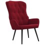 Relaxation armchair with red velvet stool by vidaXL, Armchairs - Ref: Foro24-3097672, Price: 157,99 €, Discount: %