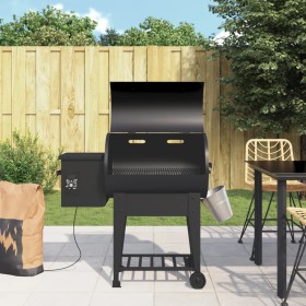 Barbacoa de pellets con estante inferior hierro negro 94 cm de vidaXL, Barbacoas - Ref: Foro24-360068, Precio: 382,99 €, Desc...