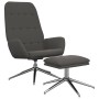 Sillón de relax con taburete tela de microfibra gris oscuro de vidaXL, Sillones - Ref: Foro24-3097695, Precio: 133,06 €, Desc...