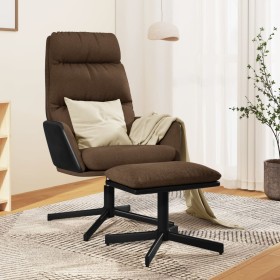 Sillón de relax con reposapiés tela marrón de vidaXL, Sillones - Ref: Foro24-3097552, Precio: 125,51 €, Descuento: %