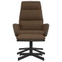 Sillón de relax con reposapiés tela marrón de vidaXL, Sillones - Ref: Foro24-3097552, Precio: 125,99 €, Descuento: %