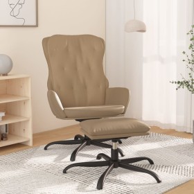 Sillón de relax con reposapiés cuero sintético color capuchino de vidaXL, Sillones - Ref: Foro24-3097684, Precio: 125,99 €, D...