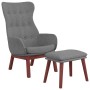 Relaxation armchair with light gray fabric stool by vidaXL, Armchairs - Ref: Foro24-3097723, Price: 157,99 €, Discount: %