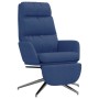 Sillón de relax con reposapiés de tela azul de vidaXL, Sillones - Ref: Foro24-3097528, Precio: 127,09 €, Descuento: %