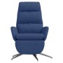 Sillón de relax con reposapiés de tela azul de vidaXL, Sillones - Ref: Foro24-3097528, Precio: 127,09 €, Descuento: %