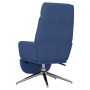 Sillón de relax con reposapiés de tela azul de vidaXL, Sillones - Ref: Foro24-3097528, Precio: 127,09 €, Descuento: %