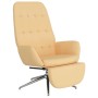 Sillón de relax con reposapiés tela de microfibra crema de vidaXL, Sillones - Ref: Foro24-3097703, Precio: 112,99 €, Descuent...