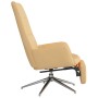 Sillón de relax con reposapiés tela de microfibra crema de vidaXL, Sillones - Ref: Foro24-3097703, Precio: 112,99 €, Descuent...