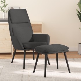 Sillón de relax con taburete tela gris oscuro de vidaXL, Sillones - Ref: Foro24-3097769, Precio: 140,99 €, Descuento: %