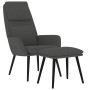 Sillón de relax con taburete tela gris oscuro de vidaXL, Sillones - Ref: Foro24-3097769, Precio: 140,26 €, Descuento: %